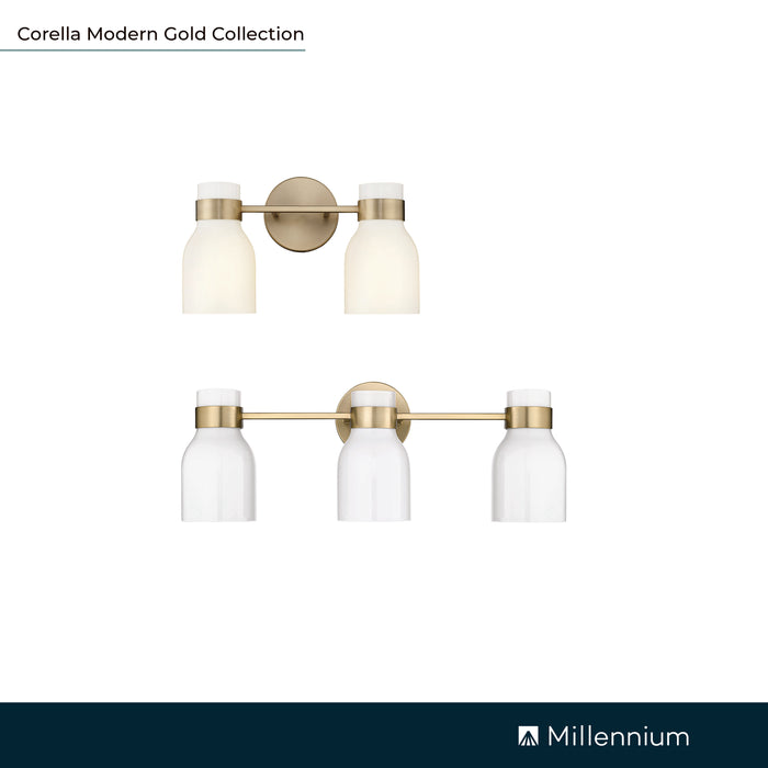22.4'' Corella Modern Gold 3 Light Bath Vanity