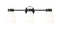 22.5'' Corella Matte Black 3 Light Bath Vanity