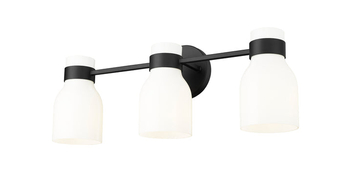22.5'' Corella Matte Black 3 Light Bath Vanity