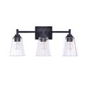 22.5-inch 3-light Matte Black Vanity Light