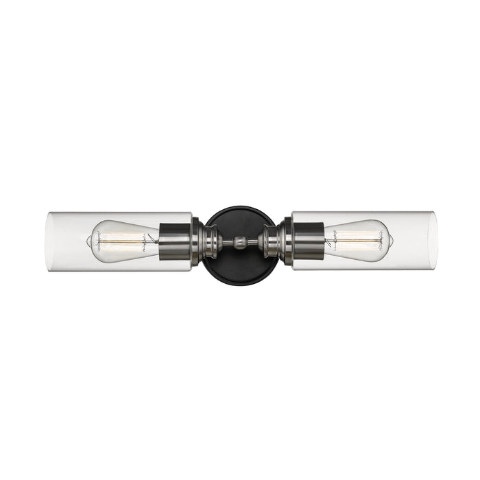 22.5''  Matte Black/Brushed Nickel 2 Light Bath Vanity