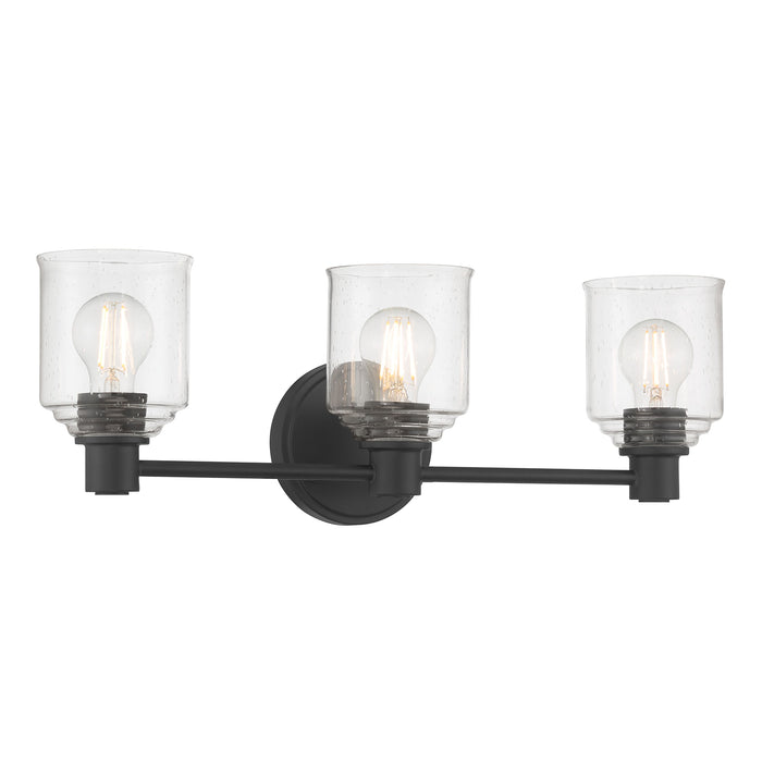 22.5'' Vessair Matte Black 3 Light Bath Vanity