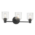 22.5'' Vessair Matte Black 3 Light Bath Vanity