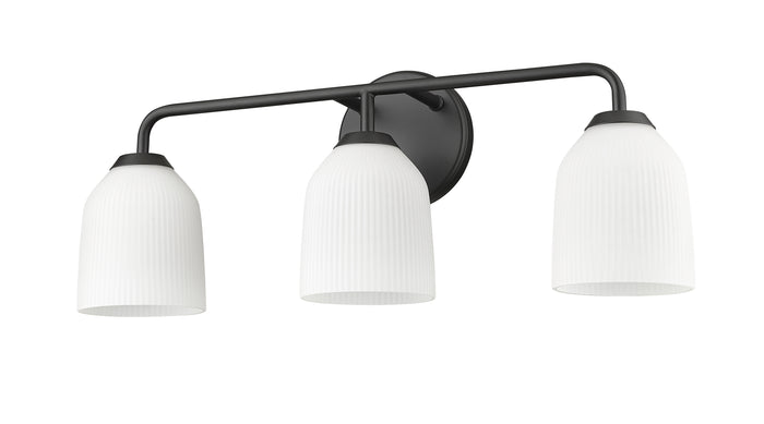 22.75'' Norah Matte Black 3 Light Bath Vanity