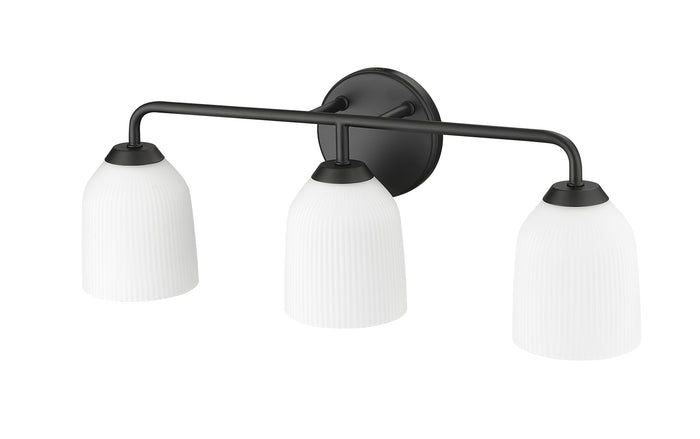 22.75'' Norah Matte Black 3 Light Bath Vanity