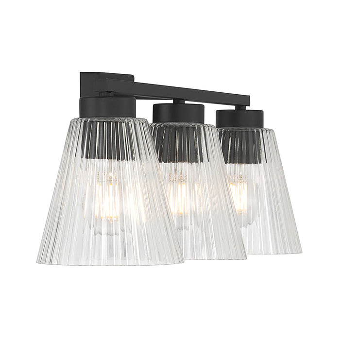 22.75'' Riville Matte Black 3 Light Bath Vanity