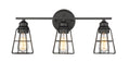 22.88''  Matte Black 3 Light Bath Vanity