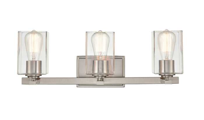 23''  Brushed Nickel 3 Light Bath Vanity