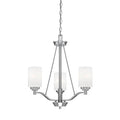 23'' Durham Satin Nickel 3 Light Chandelier