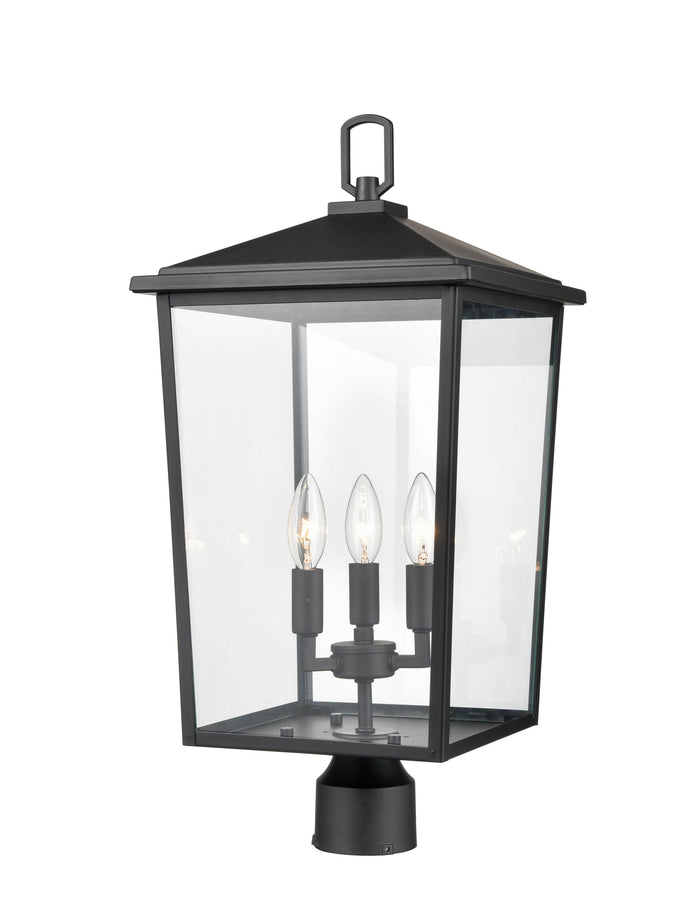23'' Fetterton Powder Coated Black 3 Light Post Lantern