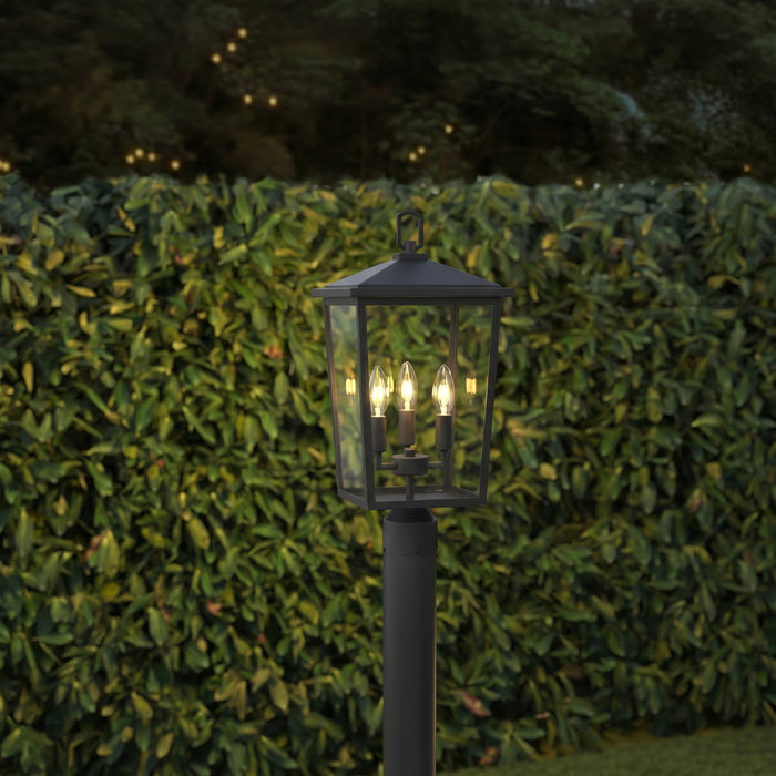 23'' Fetterton Powder Coated Black 3 Light Post Lantern
