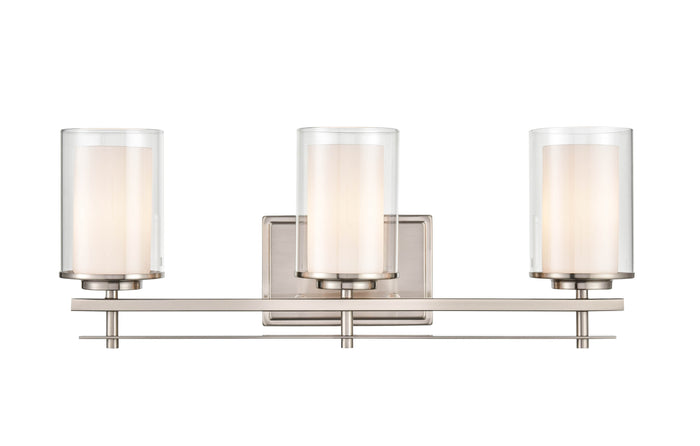 23'' Huderson Brushed Nickel 3 Light Bath Vanity