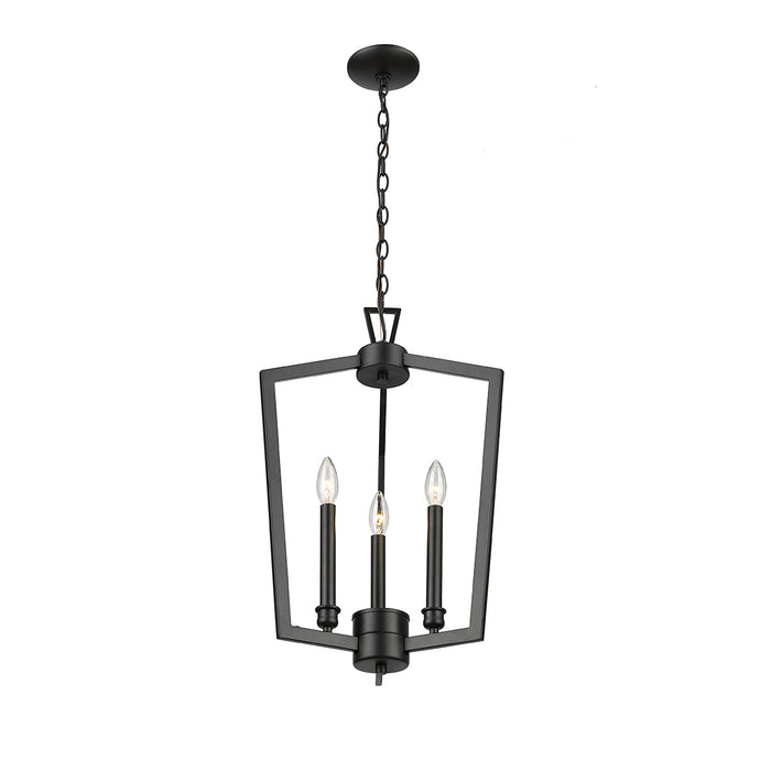 23'' Lizabeth Matte Black 3 Light Pendant