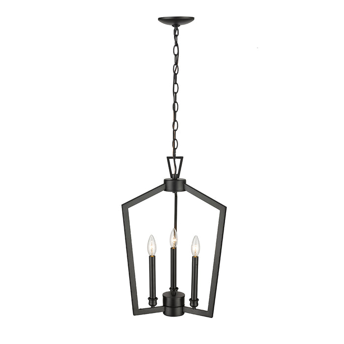 23'' Lizabeth Matte Black 3 Light Pendant