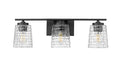 23'' Saben Matte Black 3 Light Bath Vanity