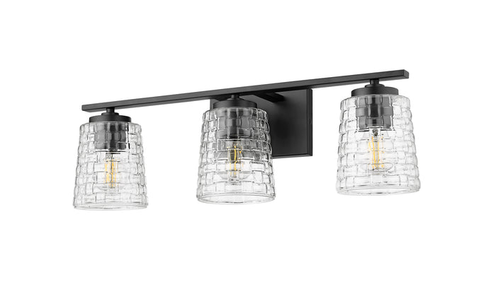 23'' Saben Matte Black 3 Light Bath Vanity