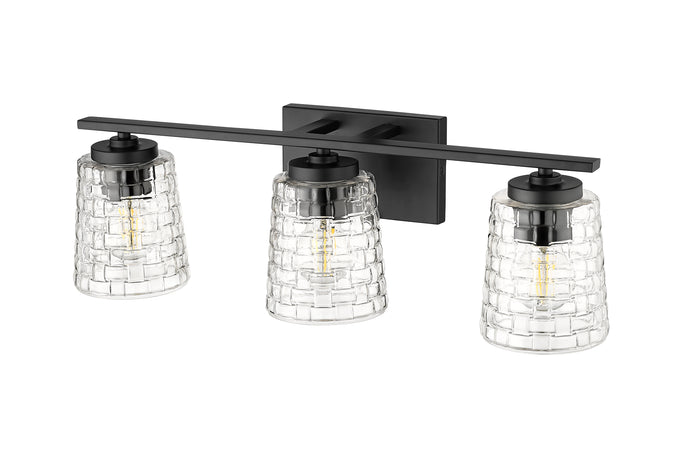 23'' Saben Matte Black 3 Light Bath Vanity