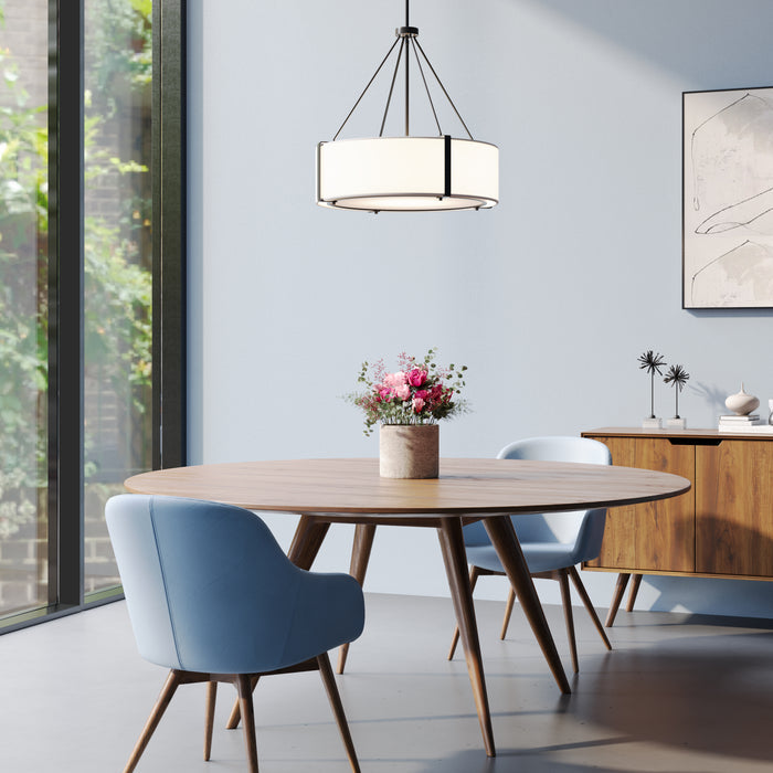 23'' Telfar Matte Black/White 3 Light Pendant