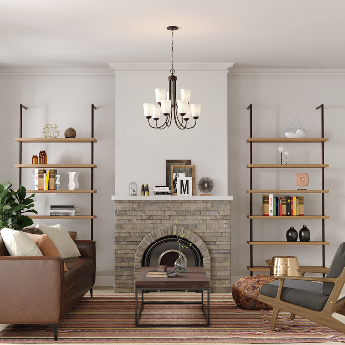 23.25'' Ivey Lake Rubbed Bronze 9 Light Chandelier