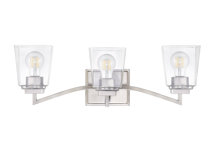 23.5'' Avenna Brushed Nickel 3 Light Bath Vanity