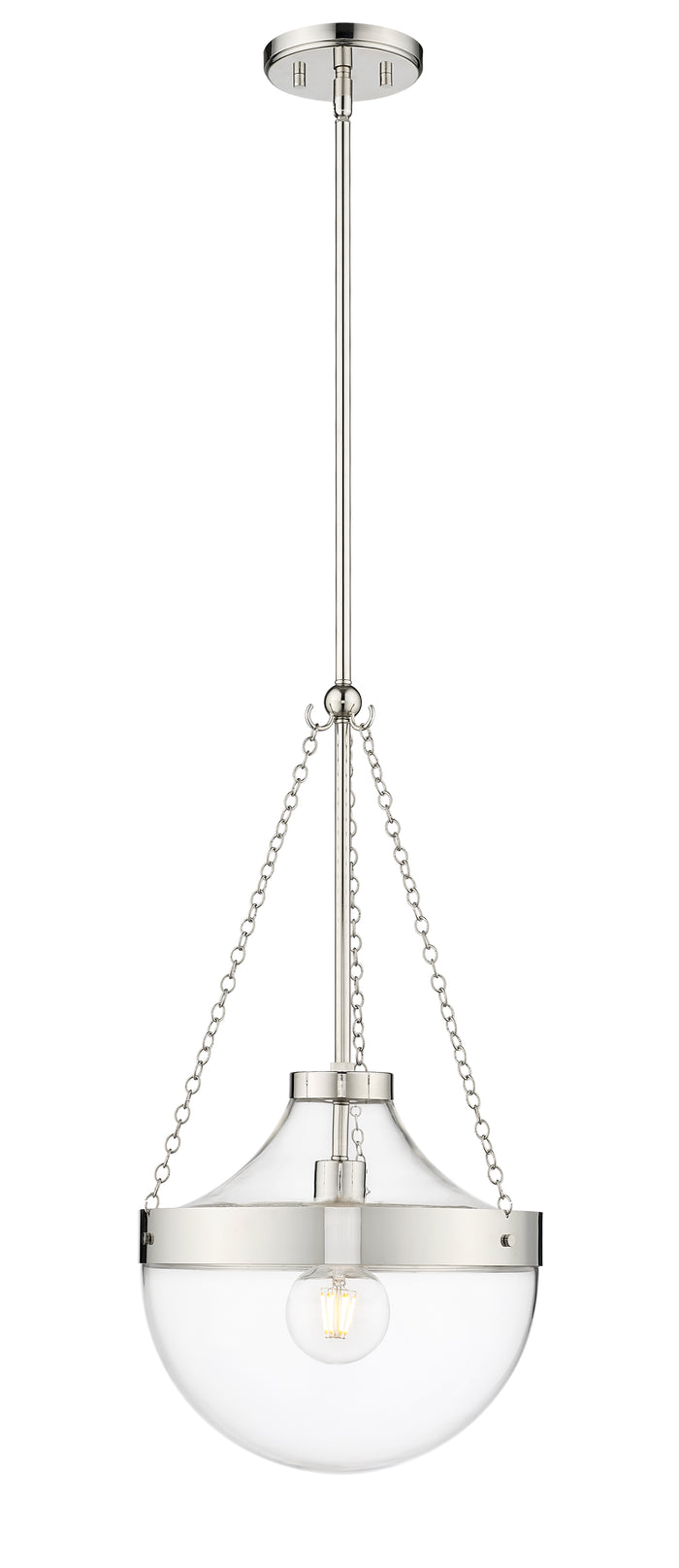 23.5'' Clarra Polished Nickel 1 Light Pendant