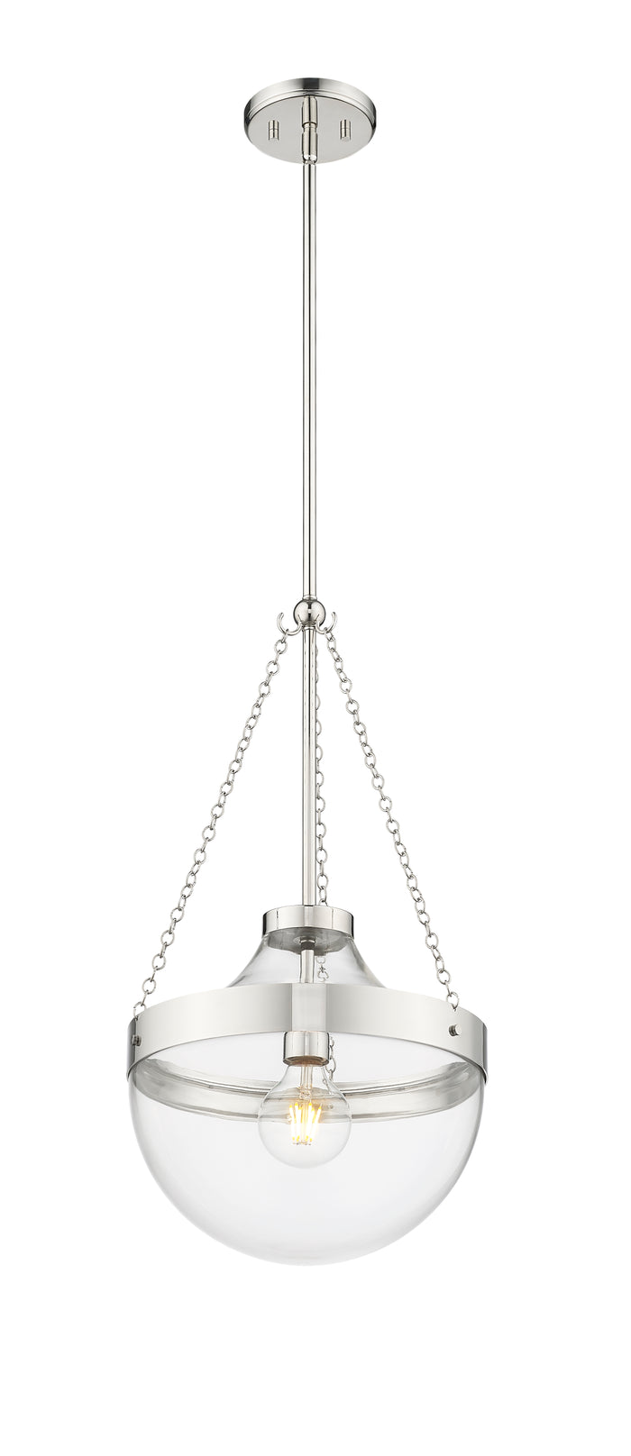23.5'' Clarra Polished Nickel 1 Light Pendant