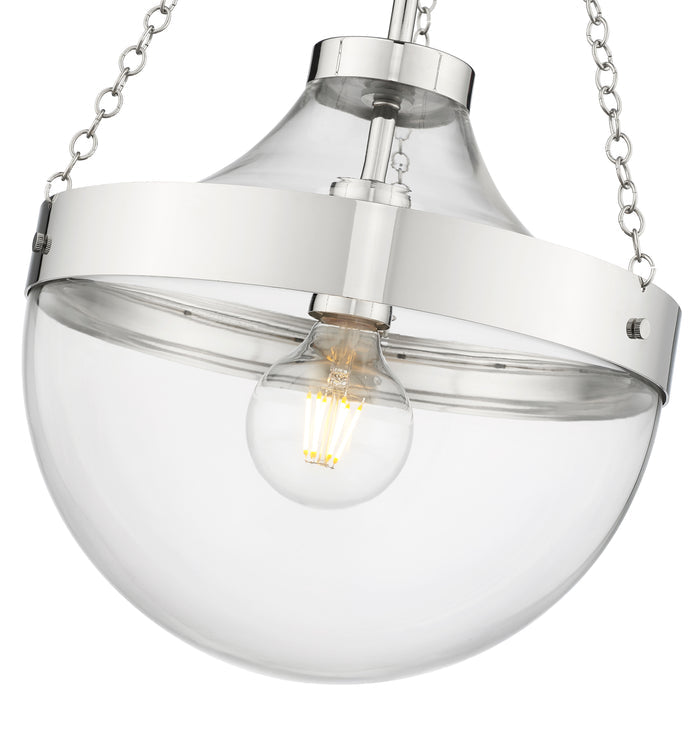 23.5'' Clarra Polished Nickel 1 Light Pendant