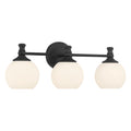 23.5'' Orlisse Matte Black 3 Light Bath Vanity