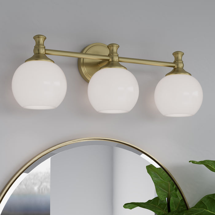 23.5'' Orlisse Vintage Brass 3 Light Bath Vanity