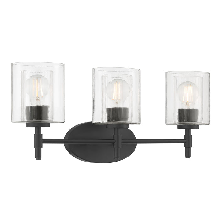 23.5'' Solventa Matte Black 3 Light Bath Vanity
