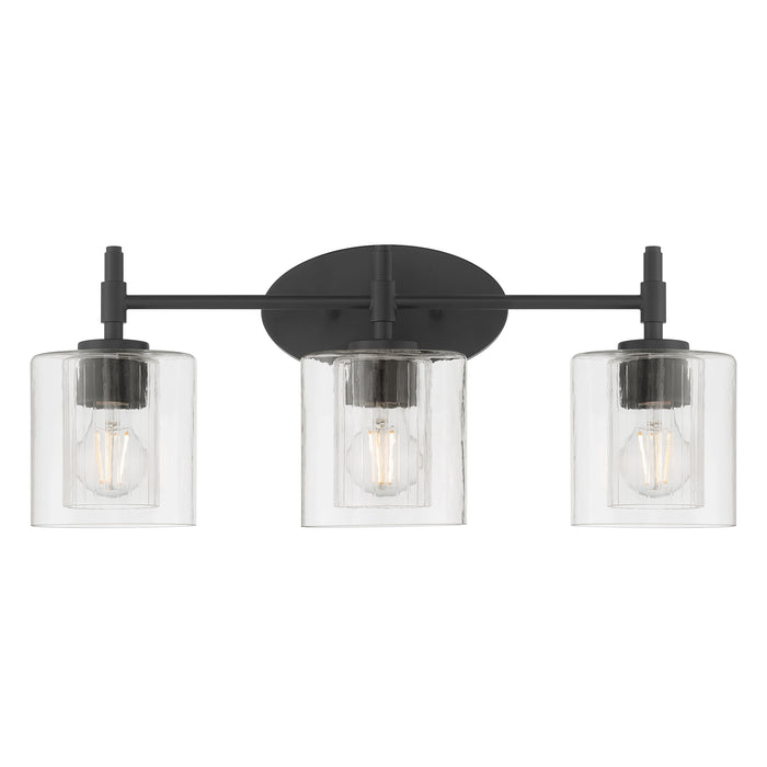 23.5'' Solventa Matte Black 3 Light Bath Vanity