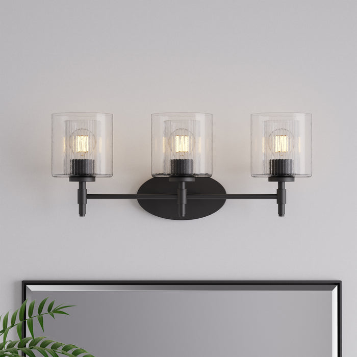 23.5'' Solventa Matte Black 3 Light Bath Vanity