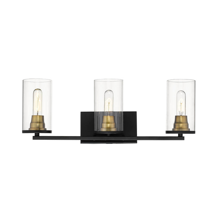 23.75'' Pasadena Matte Black/Heirloom Bronze 3 Light Bath Vanity