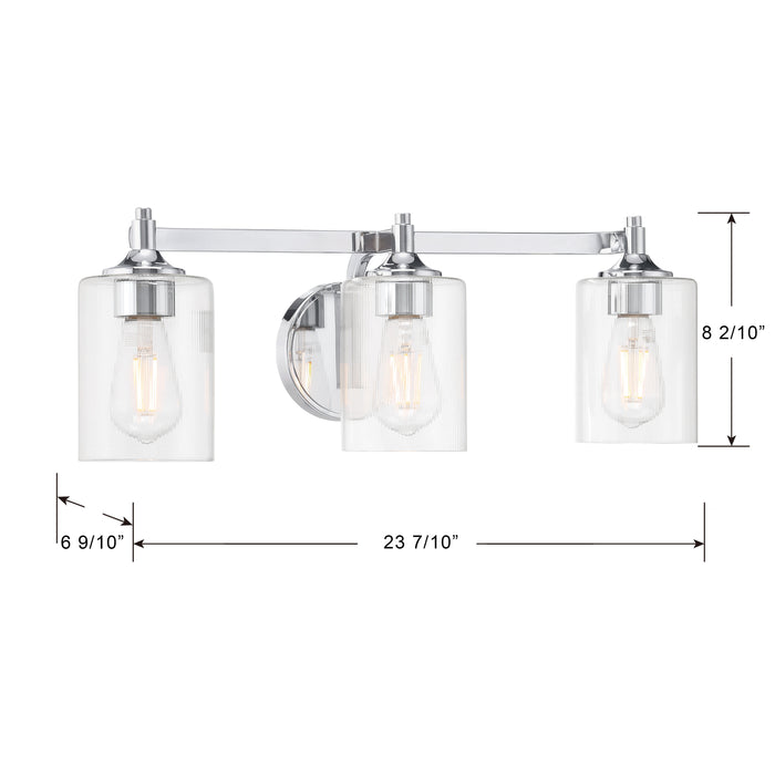 23.75'' Ryehouse Chrome 3 Light Bath Vanity