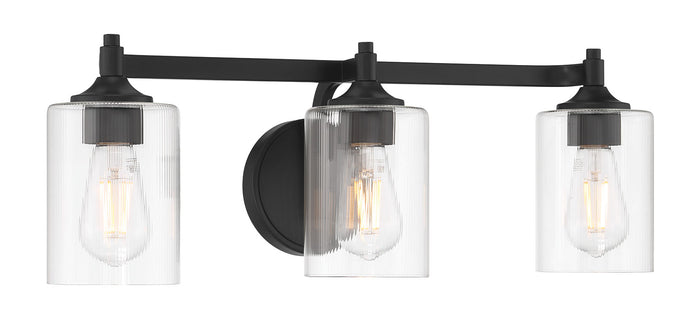 23.75'' Ryehouse Matte Black 3 Light Bath Vanity