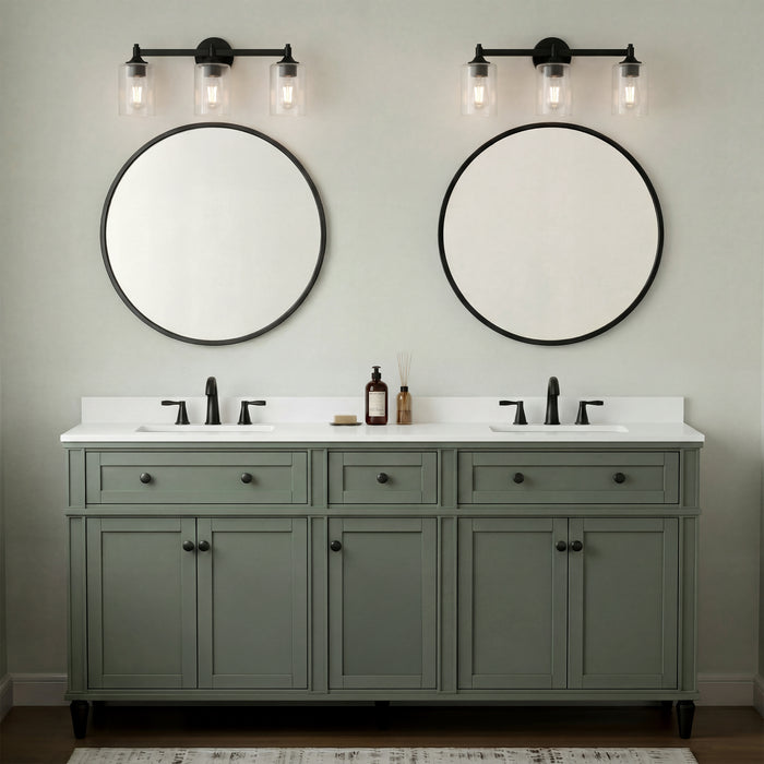 23.75'' Ryehouse Matte Black 3 Light Bath Vanity