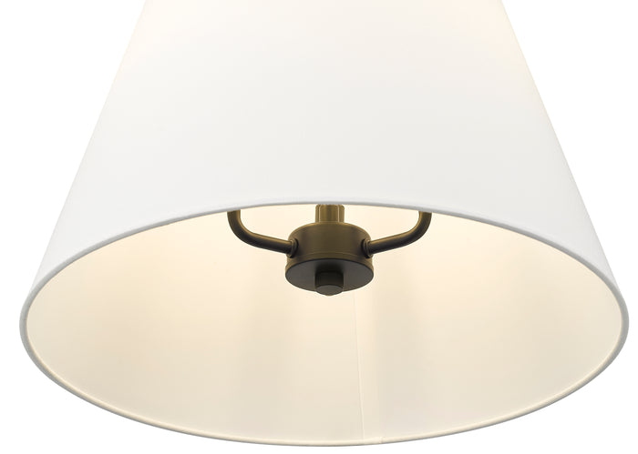 24'' Adorra Matte Black 3 Light Pendant