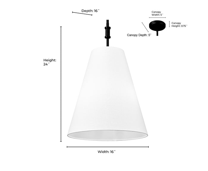 24'' Adorra Polished Nickel 3 Light Pendant
