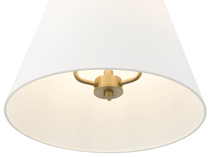 24'' Adorra Vintage Brass 3 Light Pendant