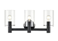24'' Apolla Matte Black 3 Light Bath Vanity