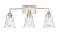 24'' Caily Brushed Nickel 3 Light Bath Vanity