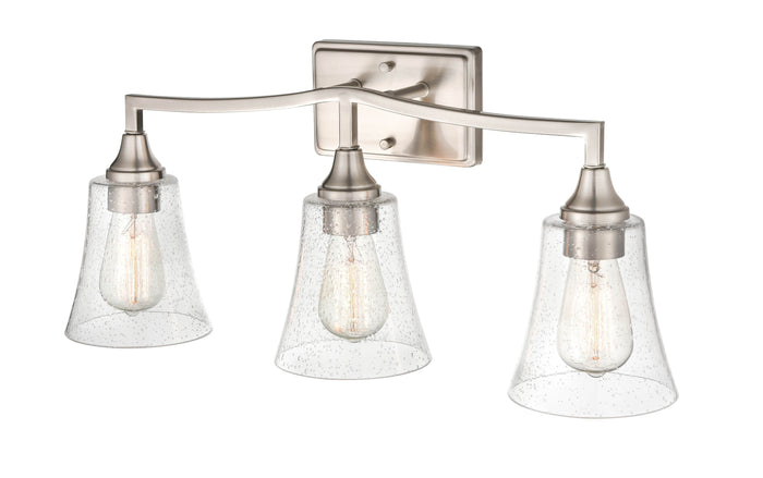 24'' Caily Brushed Nickel 3 Light Bath Vanity