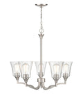 24'' Caily Brushed Nickel 5 Light Chandelier