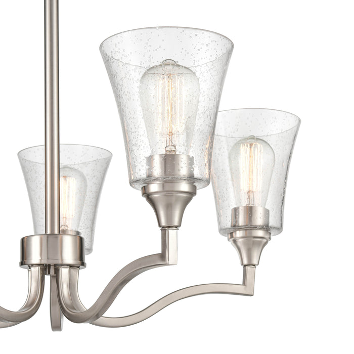24'' Caily Brushed Nickel 5 Light Chandelier