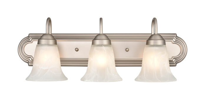 24'' Compana Satin Nickel 3 Light Bath Vanity