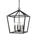 24'' Corona Matte Black 4 Light Pendant