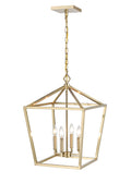 24'' Corona Modern Gold 4 Light Pendant