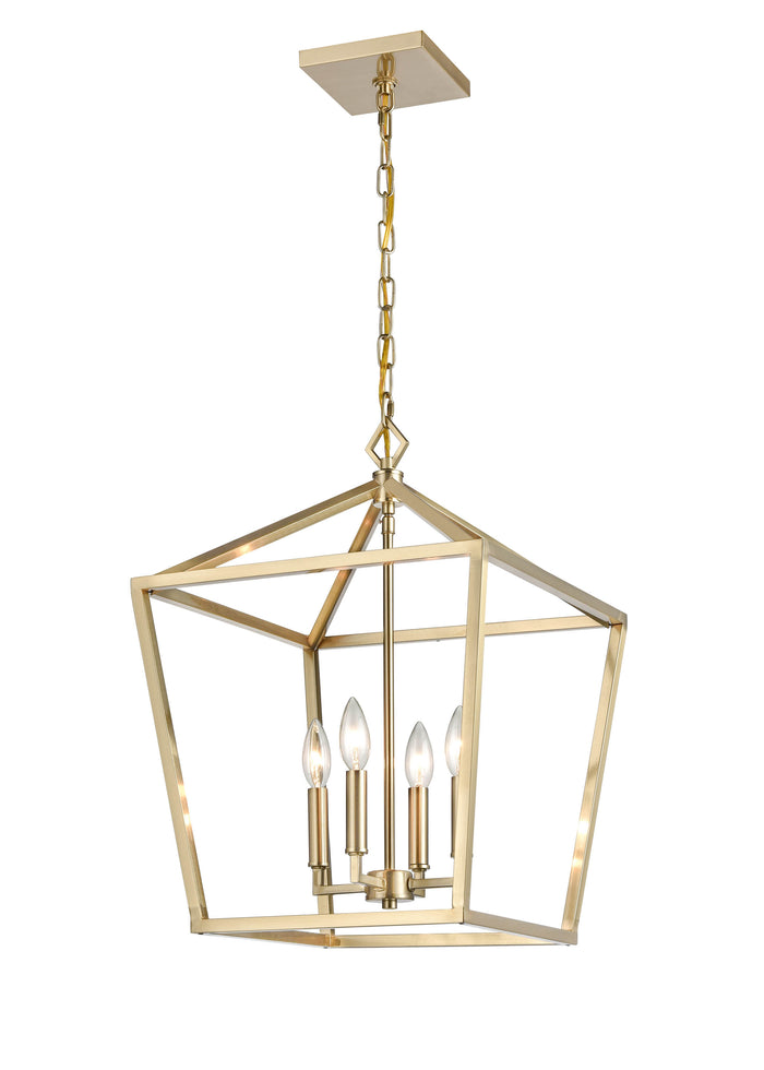 24'' Corona Modern Gold 4 Light Pendant
