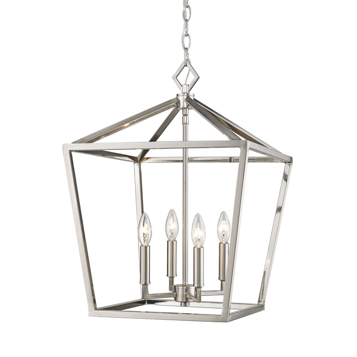 24'' Corona Satin Nickel 4 Light Pendant