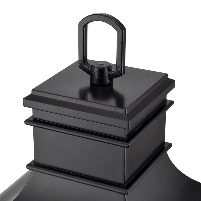 24'' Edenton Matte Black 3 Light Post Lantern